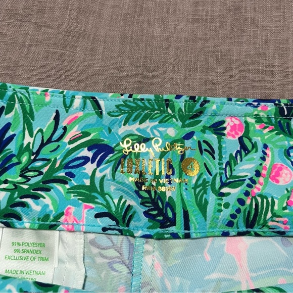 Lilly Pulitzer Luxetic Blue Horizon Par-fection Bermuda Golf Short Size 4 - Picture 4 of 9